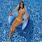 Solstice 67" Blue Inflatable Convertible Floating Pool Lounger with Mesh Seat